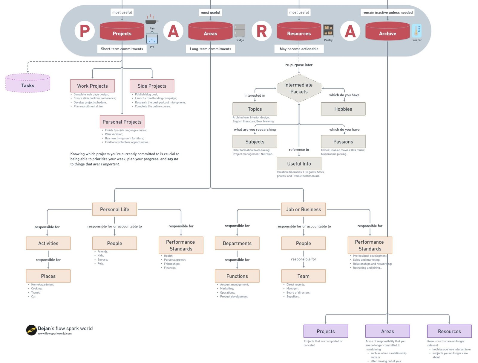 Detailed diagram of PARA organization structure.